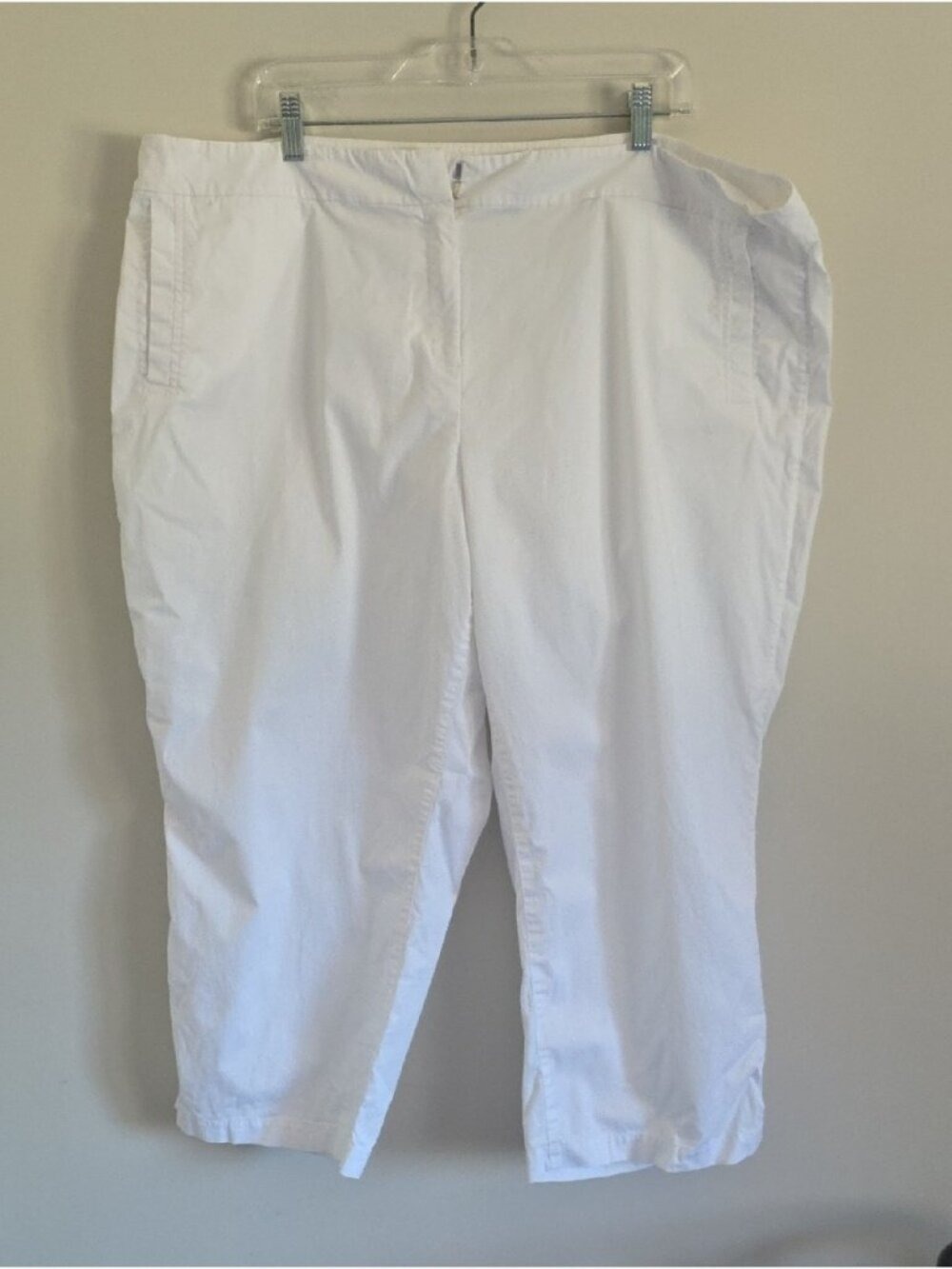 EILEEN FISHER | Capri Pants White Stretchable Sz 3X